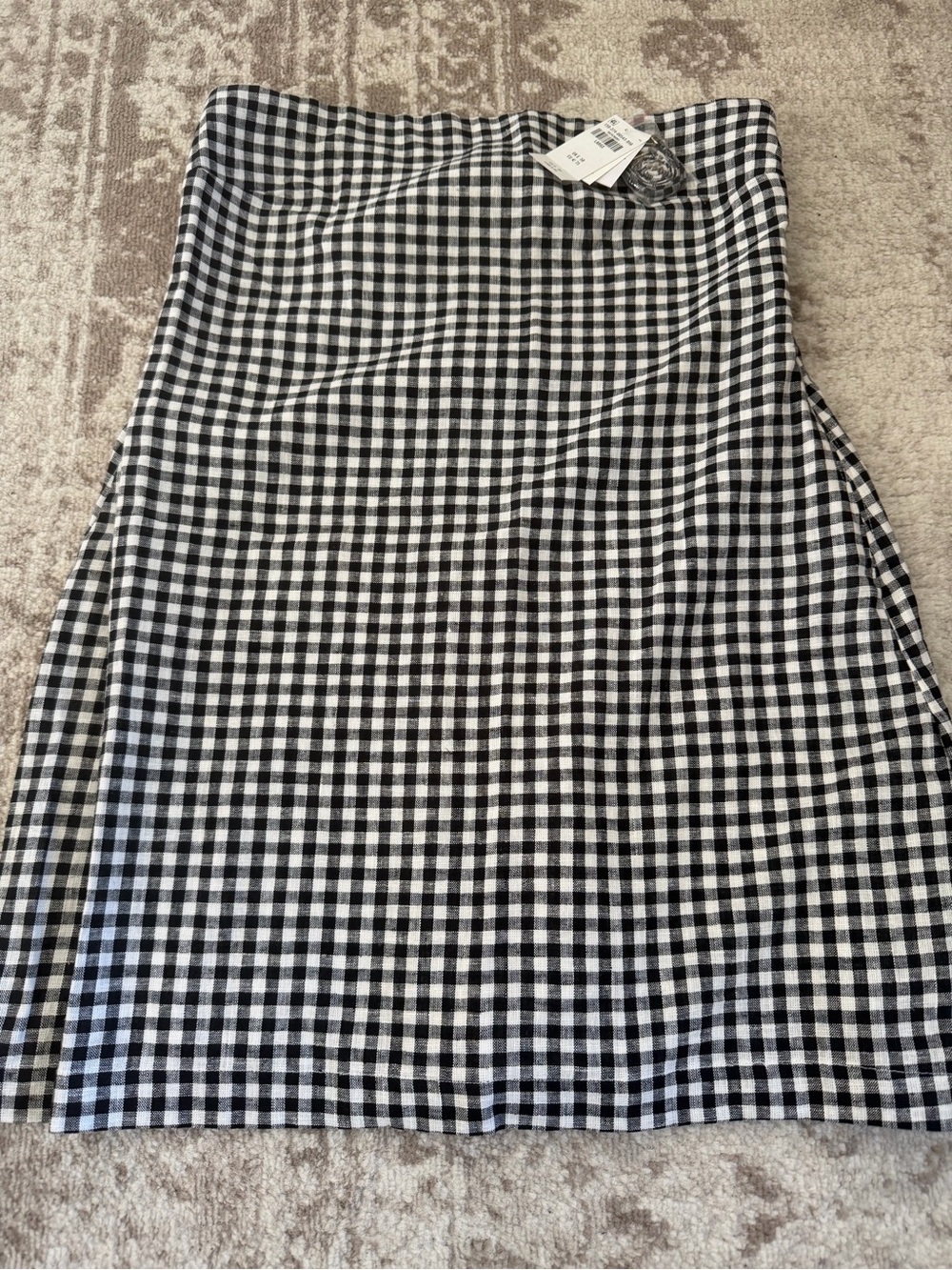 Women’s Abercrombie & Fitch Black and White Gingham A-Line Romper Dress